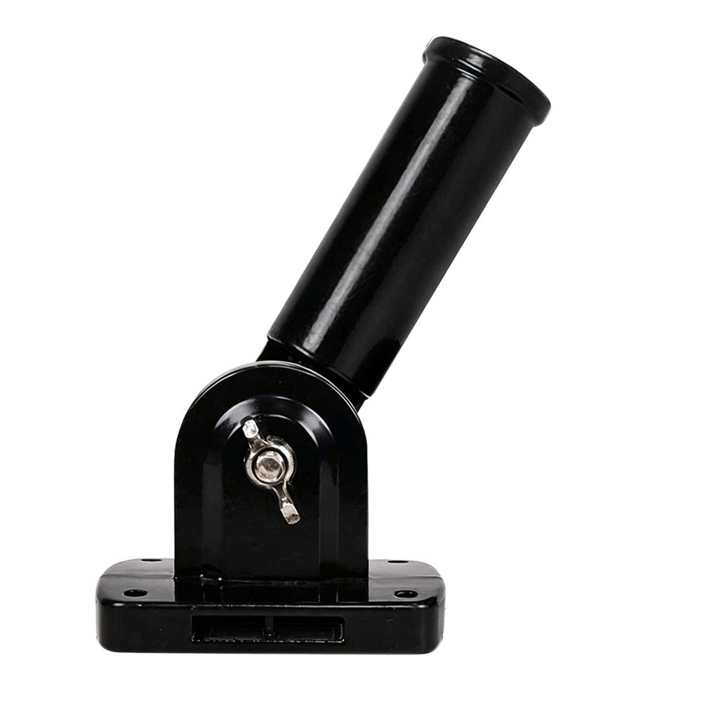 Adjustable Wall Mount Flag Pole Bracket for Flags - Black