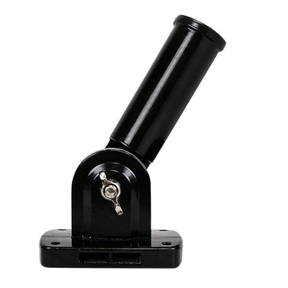 Adjustable Wall Mount Flag Pole Bracket for Flags - Black