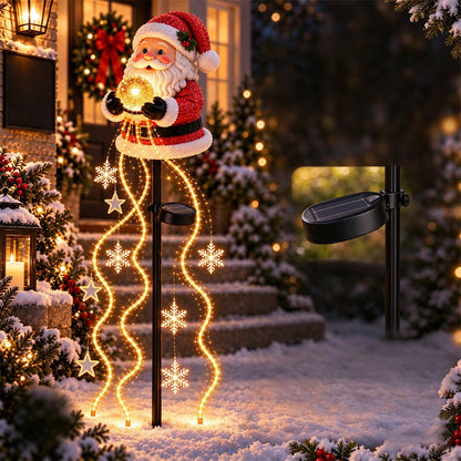 Solar Santa Stake Solar Light Warm LED Garden Decoration Light