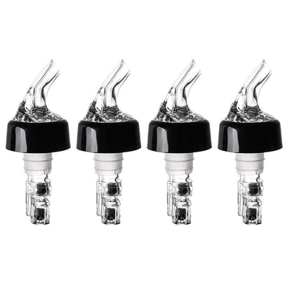 4Pcs 30ml Liquor Dispenser Shot Bottle Pourers Spirit Nip Measure Wine Barware Tool