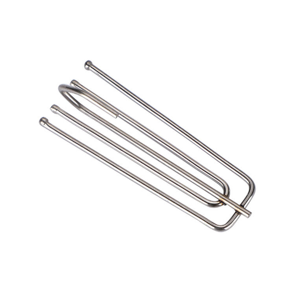 50Pcs 4 Prong Stainless Steel Pinch Pleat Curtain Hooks for Pleated Curtains-Grey