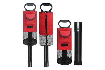 Golf Ball Retriever Portable Pocket Shag Bag Can Hold Up to 70 Balls -Red