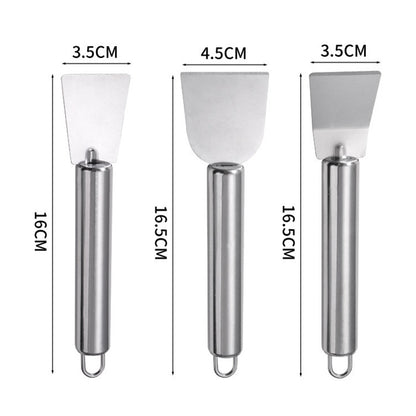 3 Piece Stainless Steel Ice Scraper Kit for Freezer Kitchen Grease