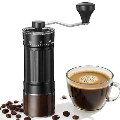 Mini Manual Coffee Grinder with 40 Adjustable Settings Portable Hand Coffee Bean Mill for Camping Office