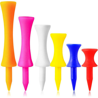 60Pcs Set Plastic Golf Castle Tees Step Down Colorful Tees for Practice