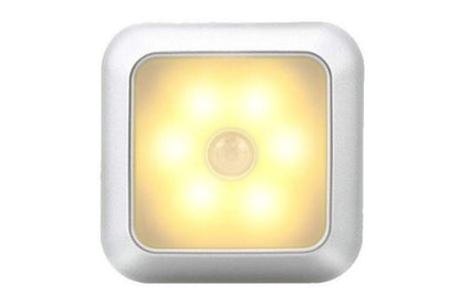 LED Motion Sensor Night Light Cabinet Closet Stair Wall Lamp Light Cordless Light-Warm Yellow