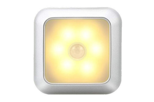 LED Motion Sensor Night Light Cabinet Closet Stair Wall Lamp Light Cordless Light-Warm Yellow