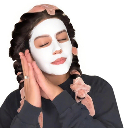 4Pcs Set Heatless Hair Curler Tools Overnight No Heat Hair Curling Set for Long Hair Pink