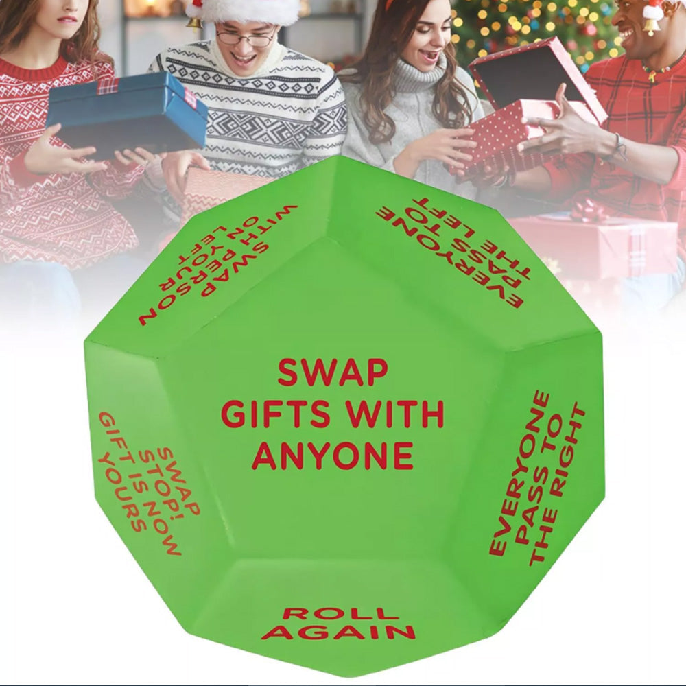 12-Side Santa Swap Gift Exchange Dice Santa Christmas Party Group Party Game