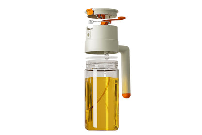 2 In 1 650ml Oil Sprayer Olive Oil Dispenser Bottle For Cooking Baking BBQ -Grey