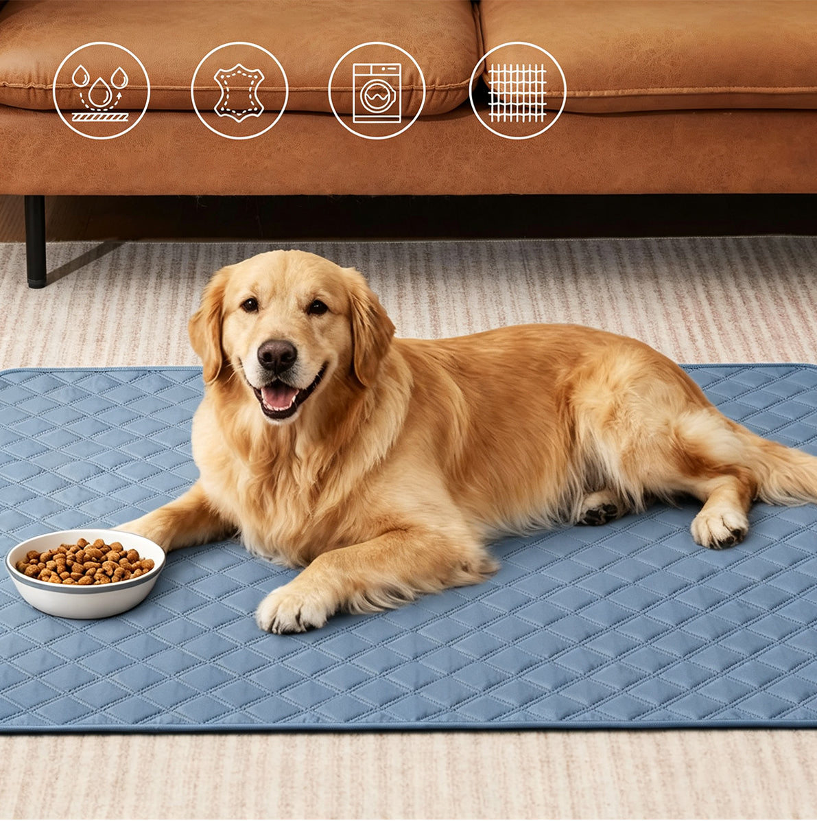 2 Pack Reusable Washable Waterproof Pet Pee Pads for Dogs Cats
