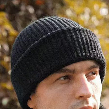 2-in-1 Balaclava Ski Mask Winter Warm Beanie Hat for Men Women Black