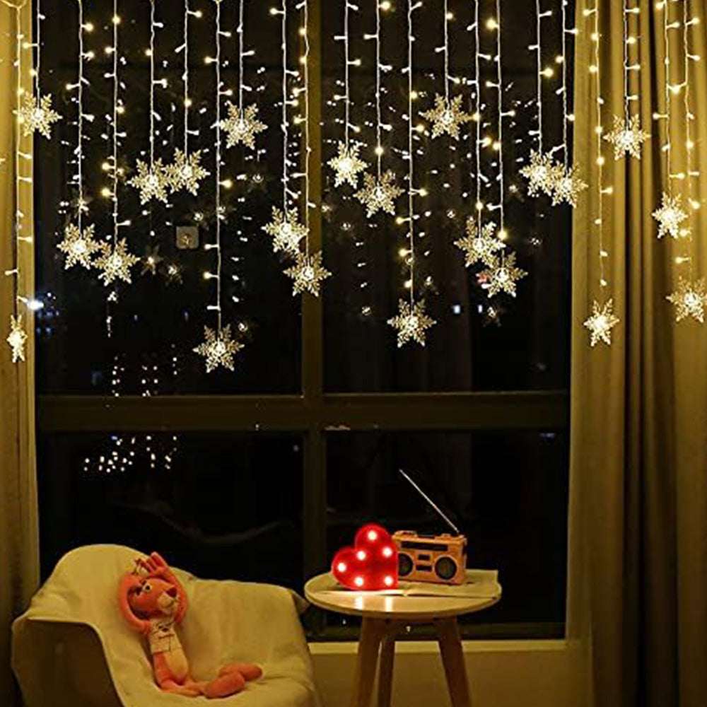 4m Waterproof Curtain String Lights for Christmas Window & Party Decorations Style 1