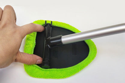 Car Window Cleaner with 4 Washable Microfiber Pads - Green
