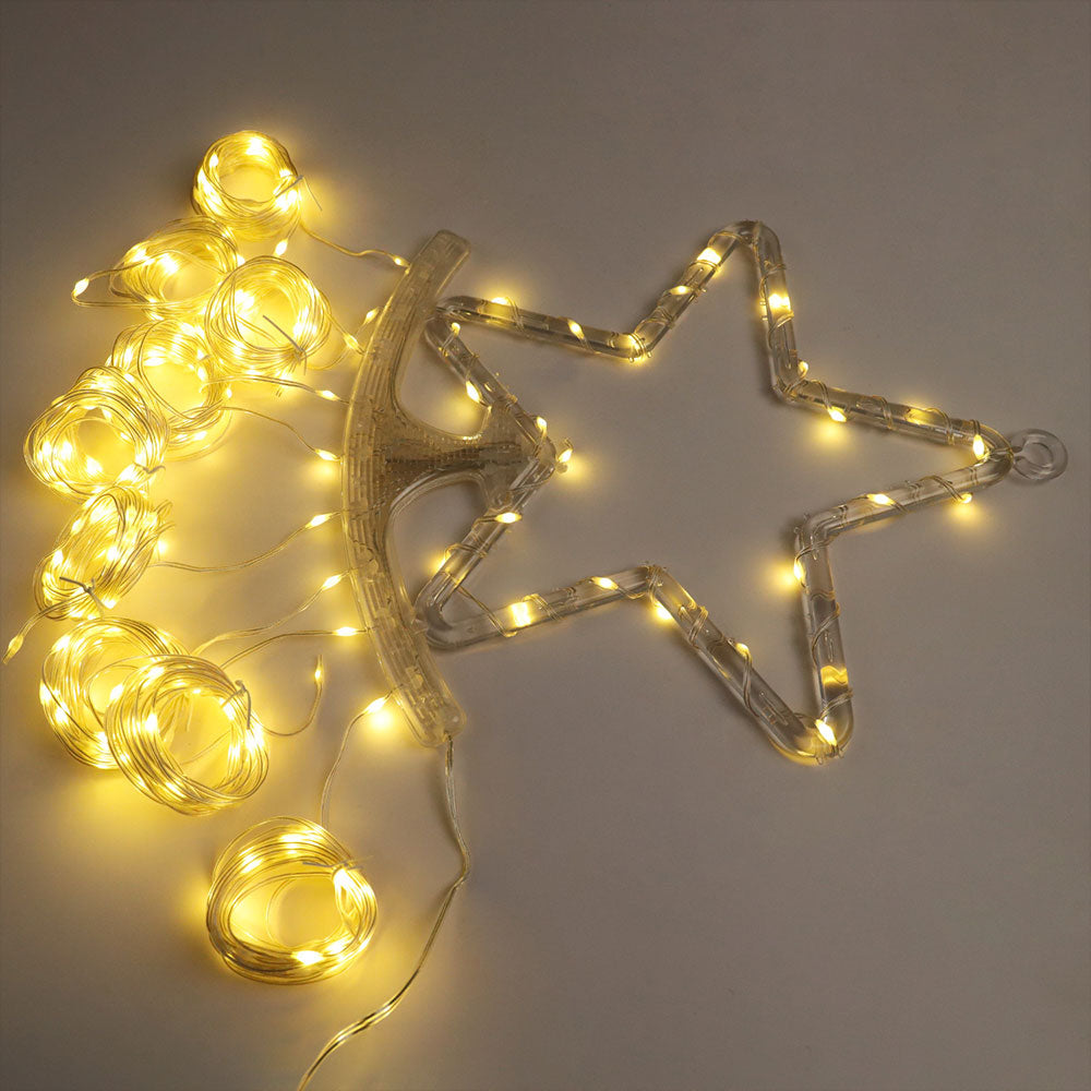 Christmas Decorations Tree Fairy Lights 8 Lighting Modes Waterfall String Lights Yard Party Holiday Decor Warm