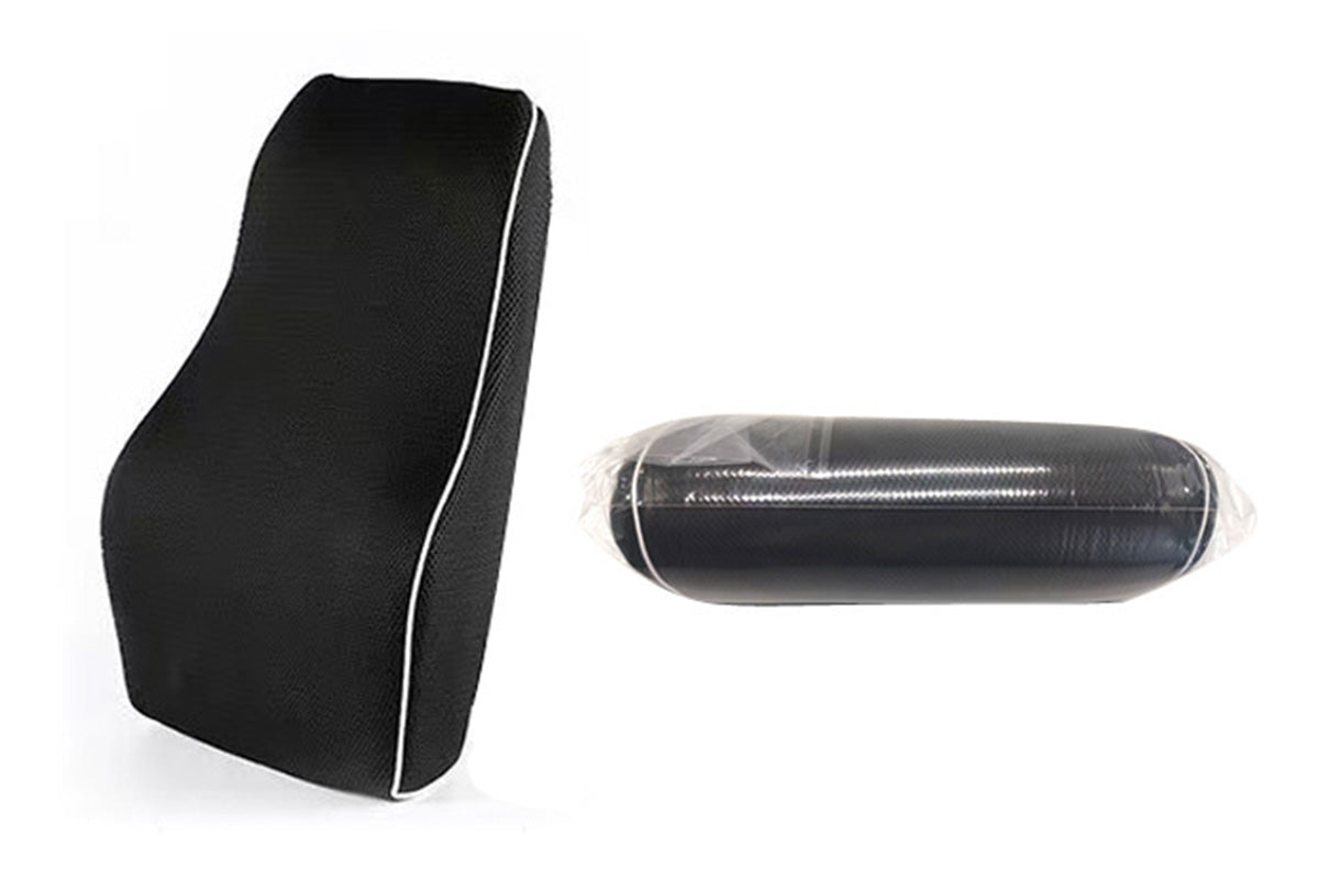 Ergonomic Lumbar Back Support Cushion Memory Foam Backrest with Adjustable Strap