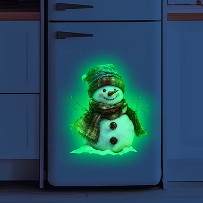 Christmas Glow in the Dark Wall Sticker Self Adhesive Snowman Sticker