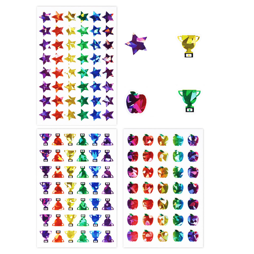 4 Piece Star Reward Chart with 3 Glitter Sticker Sheets Set