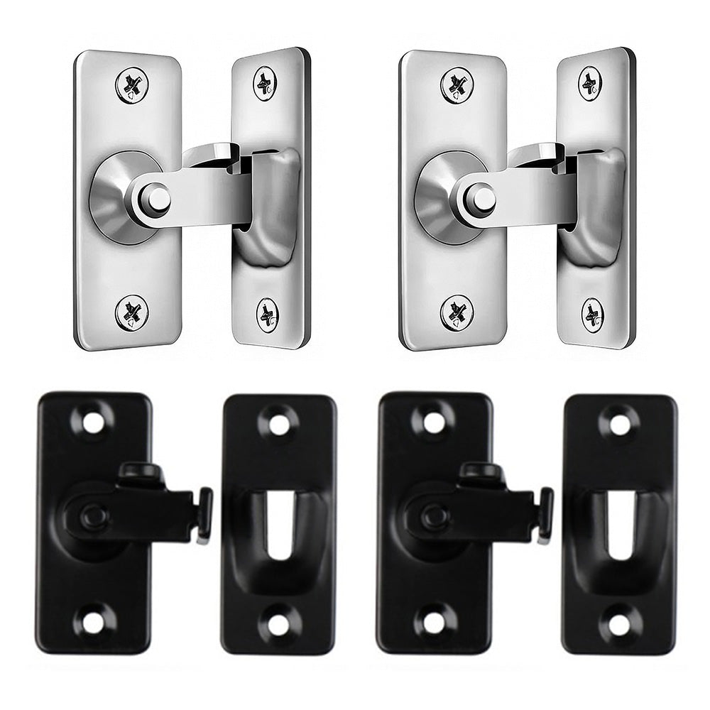 4 Pcs 90-Degree Stainless Steel Corner Door Lock