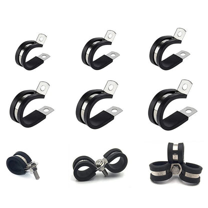 52 PCS Stainless Steel Cable Clamps in 6 Sizes