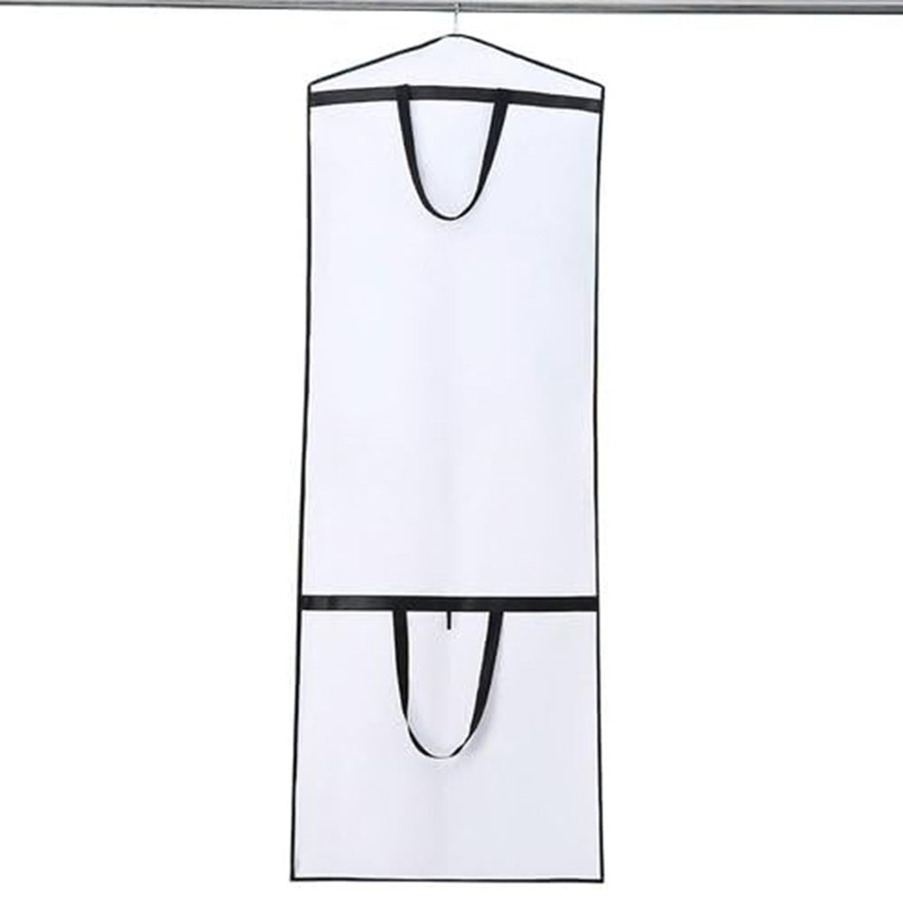 Portable Wedding Dress Garment Bag for Bridal Gowns and Cheongsam-White