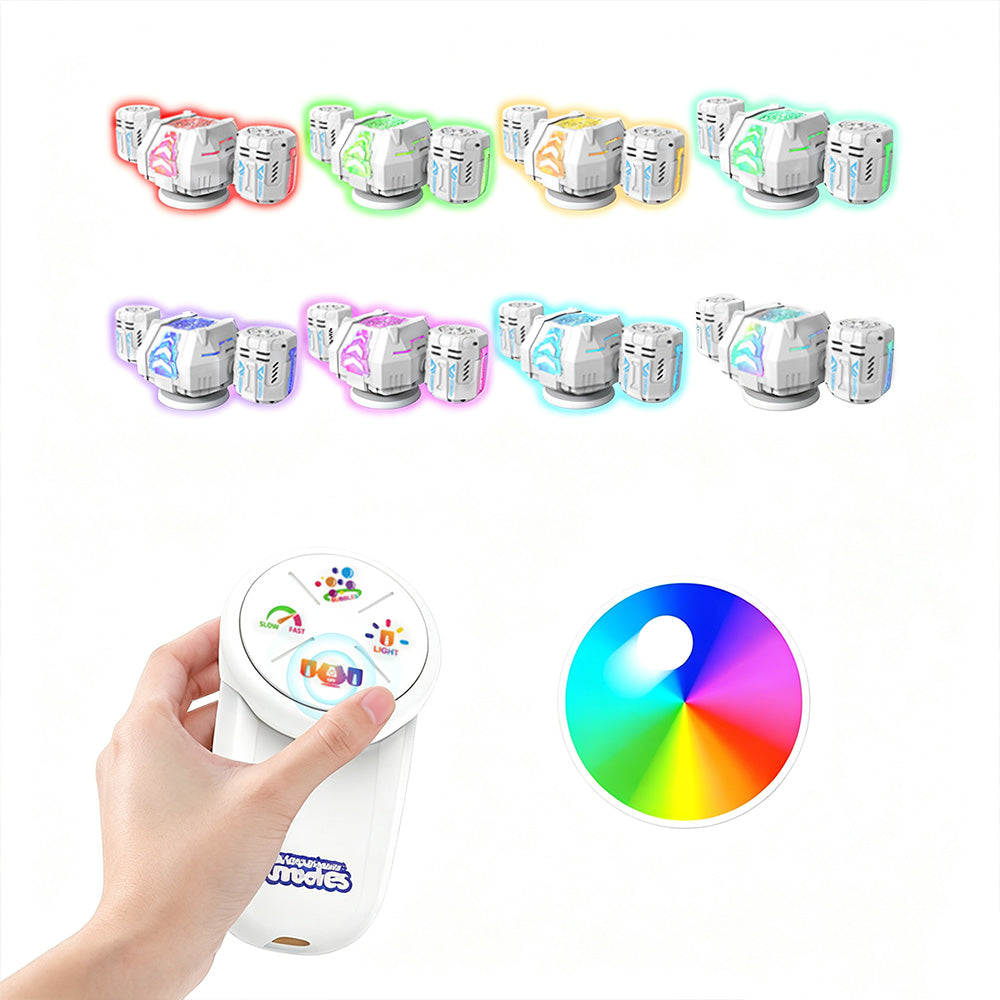 Rechargeable Bubble Machine with RGB Lights - White