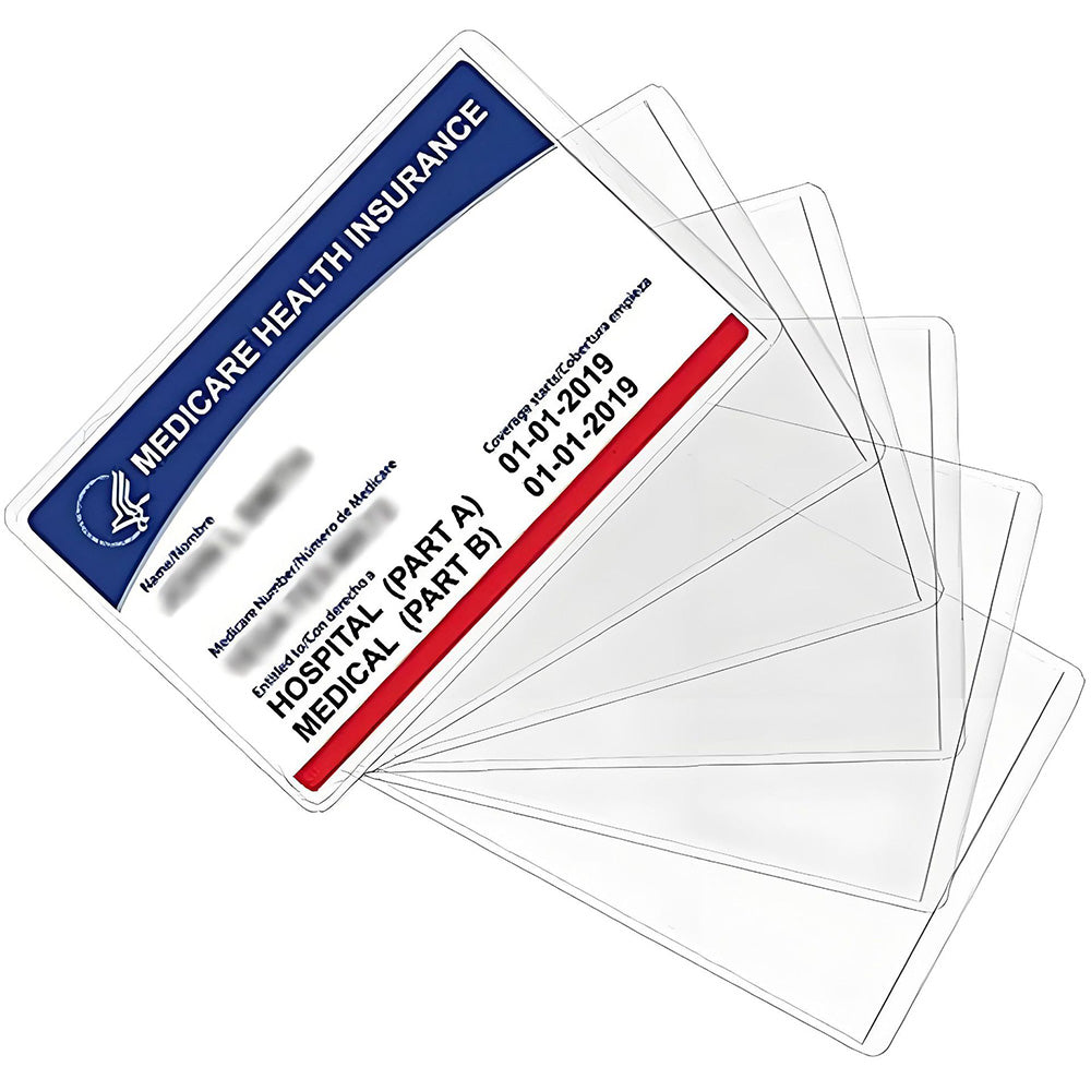 16 Pack PVC Card Holder Clear ID Protector for Social Security Credit Insurance Cards