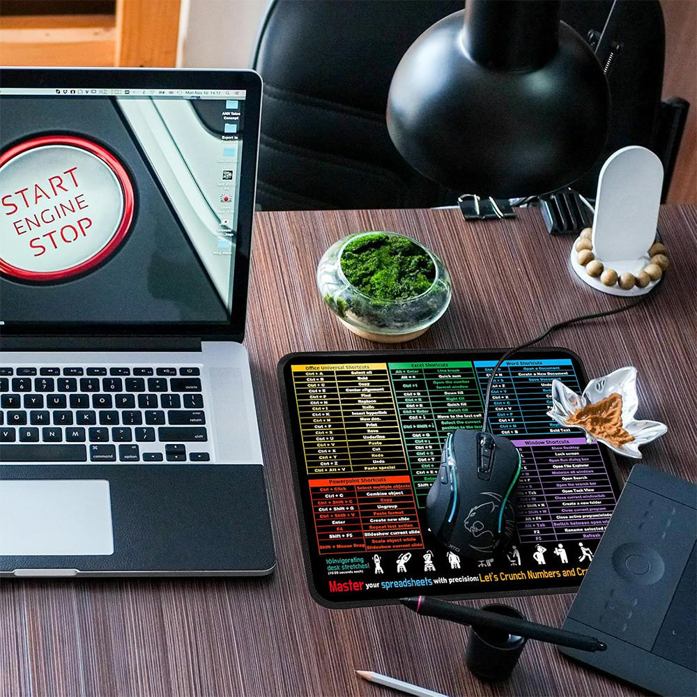 2Pcs Small Excel Cheat Sheet Shortcuts Computer Mouse Pads  Excel Word PowerPoint Windows Shortcuts Desk Pads