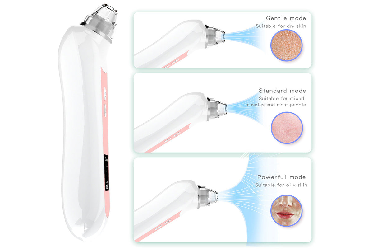 Blackhead Remover Tools with 6 Replacement Suction Heads Men and Women Pore Vacuum