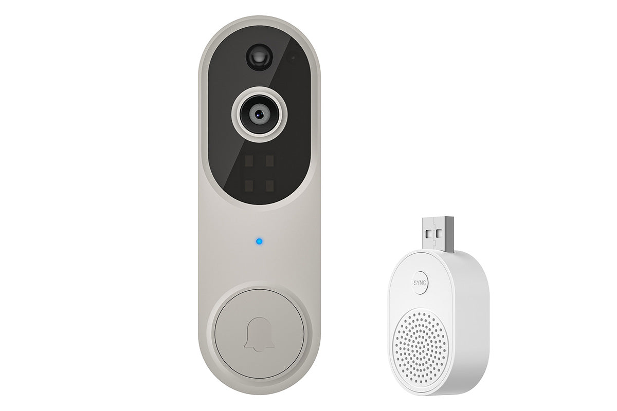 Smart Video Doorbell Camera Wireless Cam with Night Vision-Black