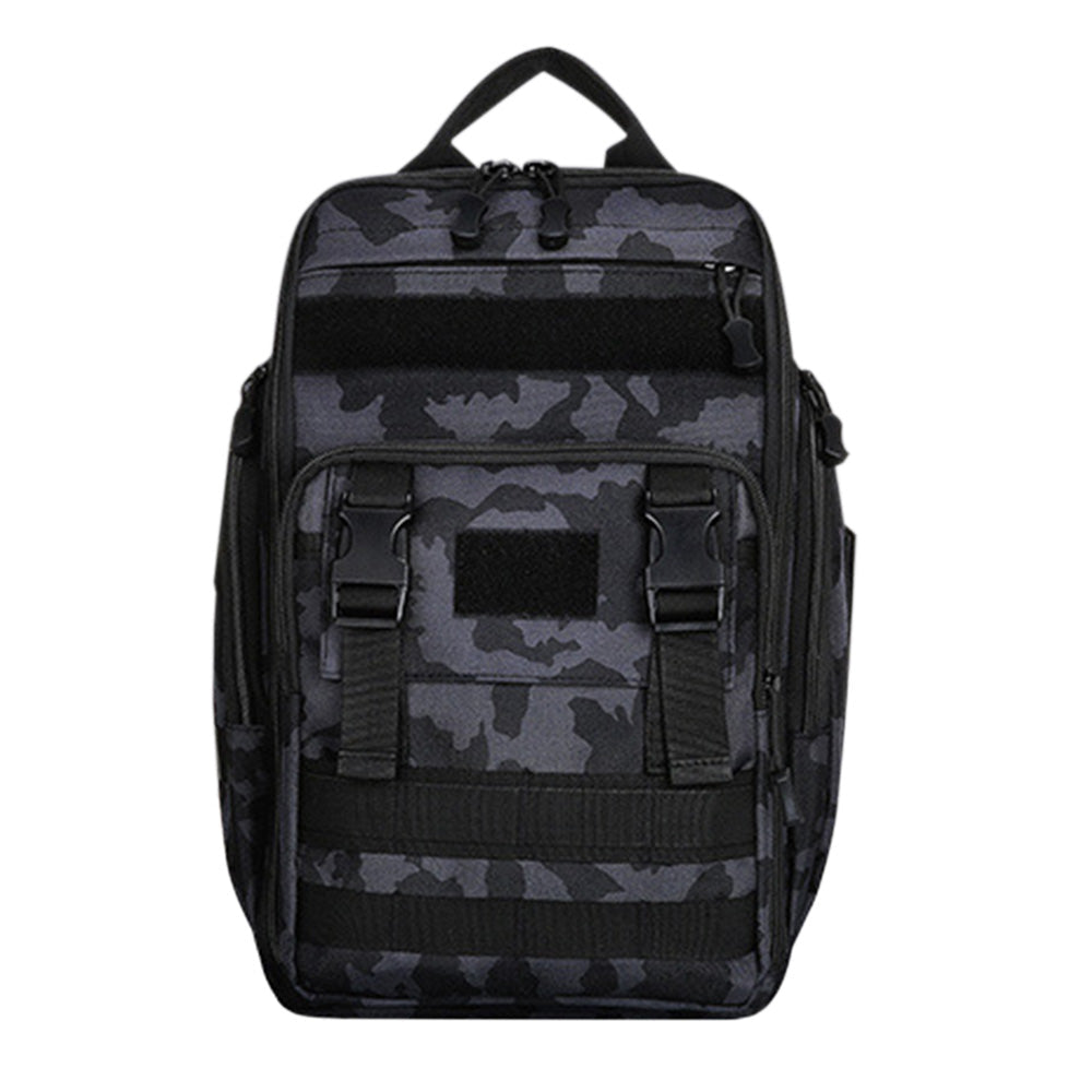Fishing Tackle Backpack with Rod Holder Outdoor Shoulder Bag for Fishing Gear Storage Deep Blue
