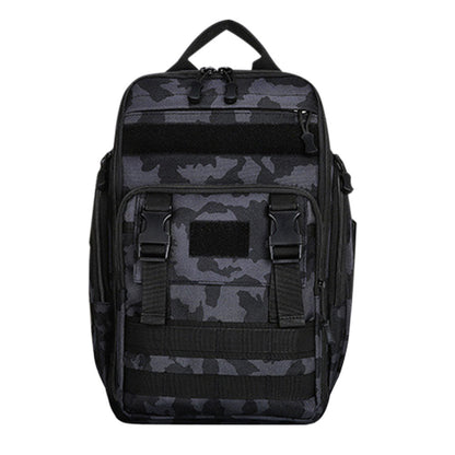 Fishing Tackle Backpack with Rod Holder Outdoor Shoulder Bag for Fishing Gear Storage Deep Blue