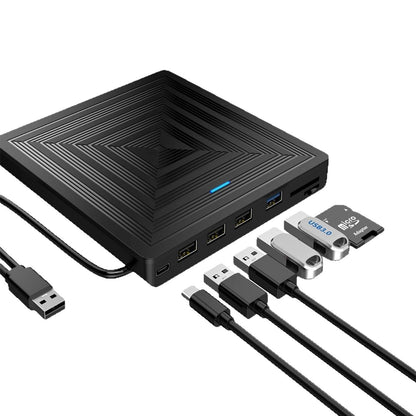 8-in-1 USB Hub with DVD Writer