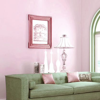 Self-Adhesive Solid Color Wallpaper Wall Sticker Home Decor -Pink