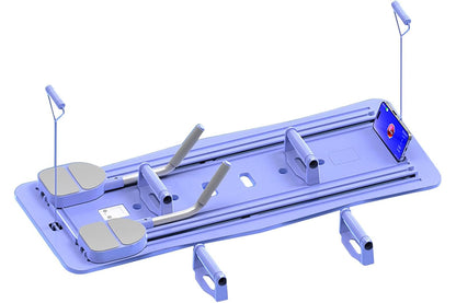 Pilates Machine Foldable 5-in-1 Portable Pilates Board with Elbow Support Home Gym Equipment for Weight Loss Training -Purple