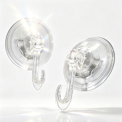 4Pcs Clear Vacuum Suction Cup Hooks