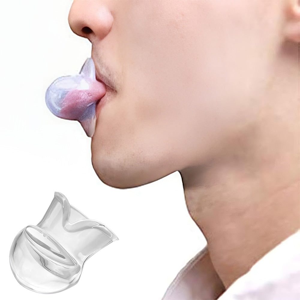 Anti-Snoring Tongue Stabilizing Mouthpiece Sleep Aid with Storage Case White