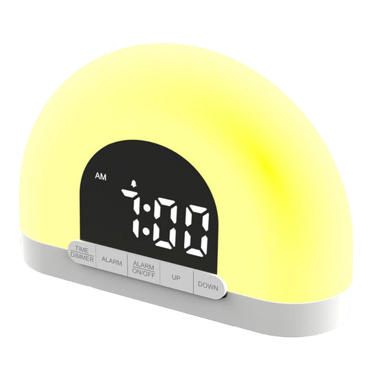 Sunrise Alarm Clock Smart Wake Up Alarm Sunlight Digital LED Night Lamp Clock