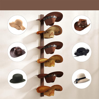 Wall Mount Wood Composite Cowboy Hat Rack