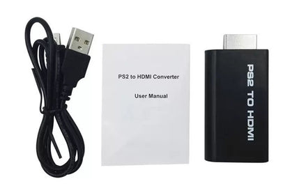 PS2 To HDMI Converter Adapter With USB Power Cable Supports All PS2 Display Mode