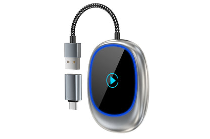 Wireless CarPlay Adapter Plug and Play Zero Delay Compatible with iOS 10+ Android 11+ for Cars After 2016