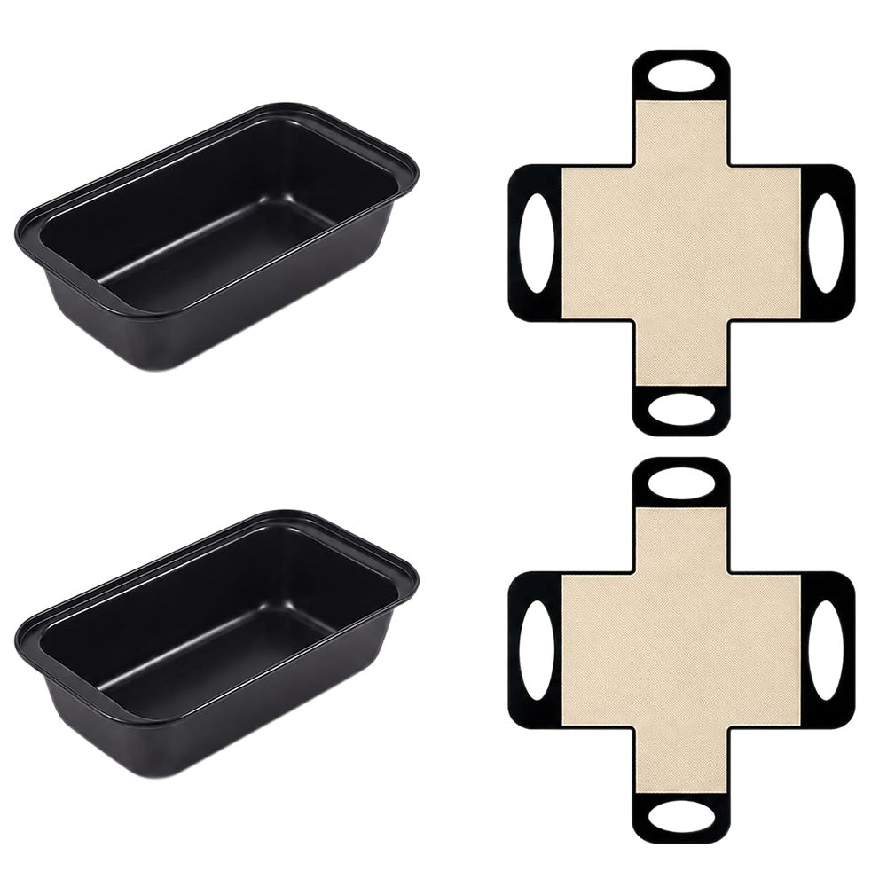 2 Silicone Baking Mats and 2 Carbon Steel Loaf Pans