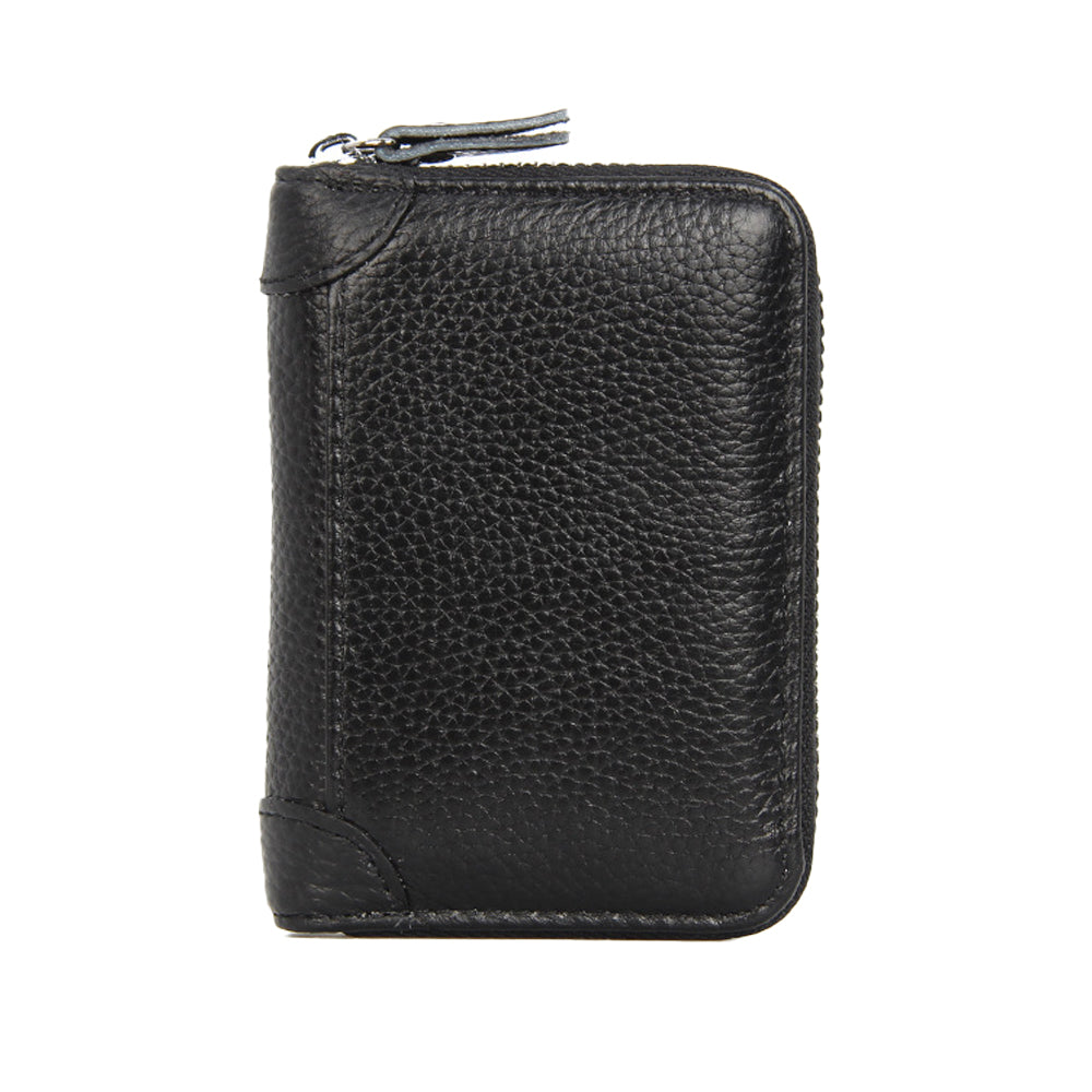 Men's Credit Card Holder Leather Wallet Business Case Slim ID Purse Black
