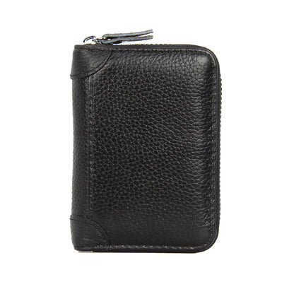 Men's Credit Card Holder Leather Wallet Business Case Slim ID Purse Black