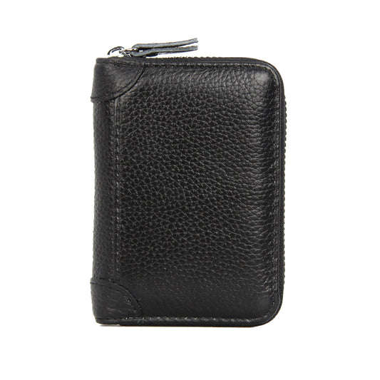 Men's Credit Card Holder Leather Wallet Business Case Slim ID Purse Black