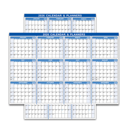 2026 Wall Calendar 12 Month Annual Yearly Wall Planner Horizontal and Vertical