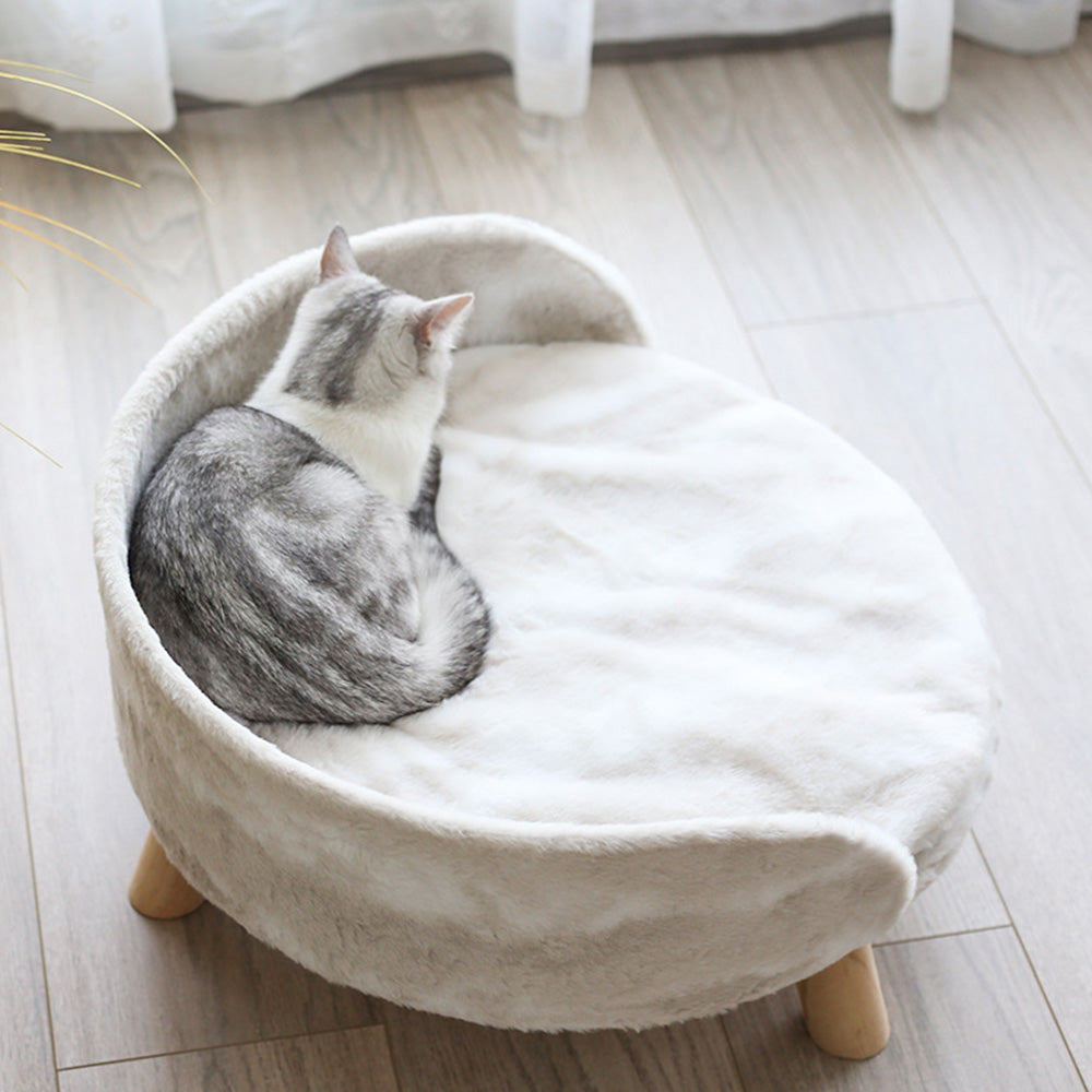 Elevated Dog Cat Bed Sofa Couch Kitten Lounge Raised Pet Bed with Legs-L