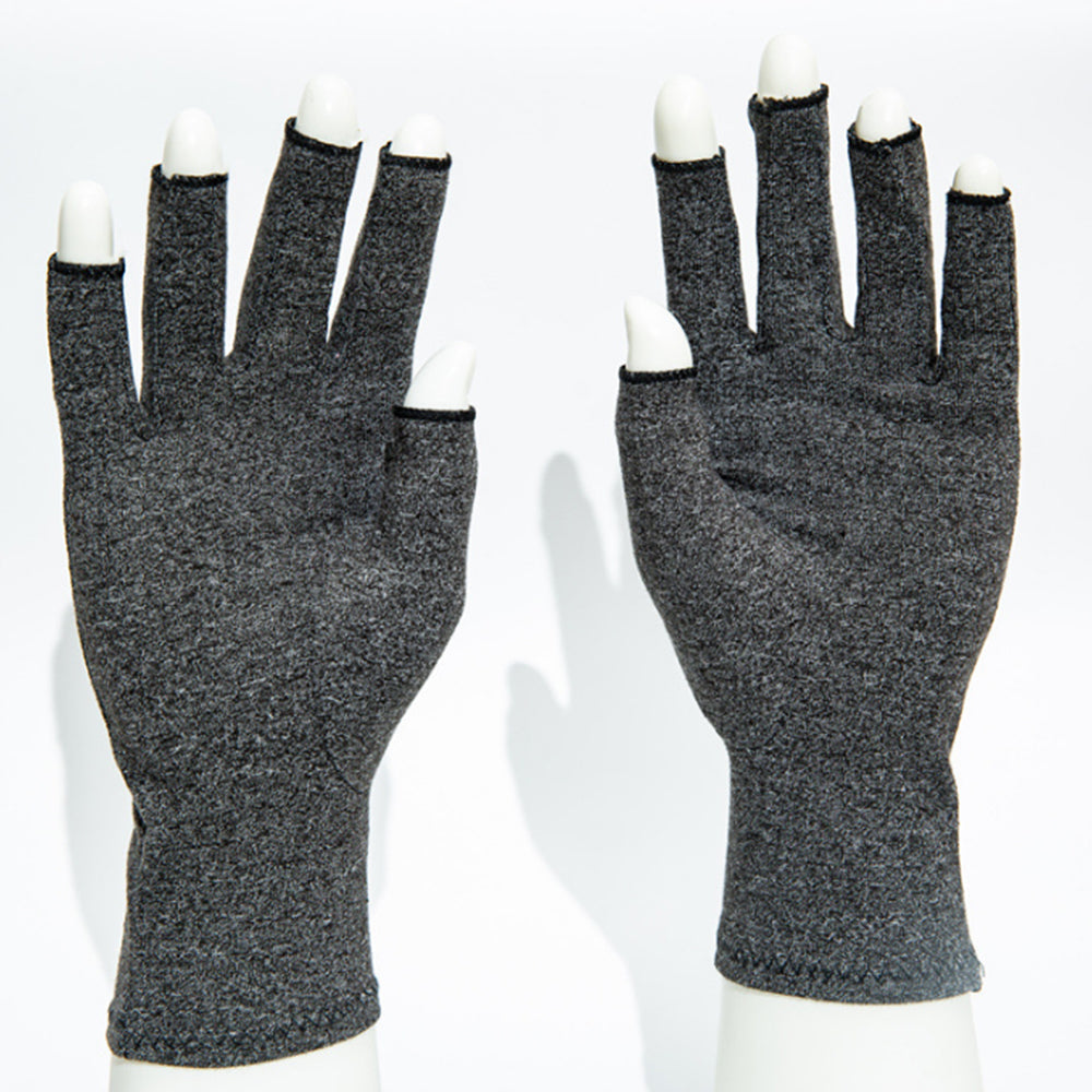Pair of Open-Fingertip Arthritis Compression Gloves Hand Wrist Brace