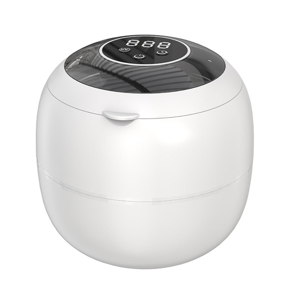Ultrasonic Retainer Cleaner Machine Dentures Cleaner for Night Guards-White
