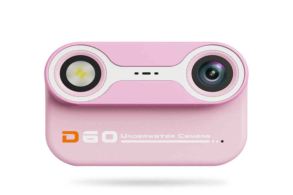 Swimming Camera Kids Digital Underwater Dual-Screen Camera for Swimming Sports Shoots-Pink Color